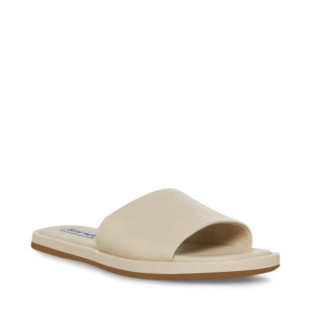 Sandalias de Diapositivas Steve Madden Kaya Cuero Mujer Beige | ES AJE082